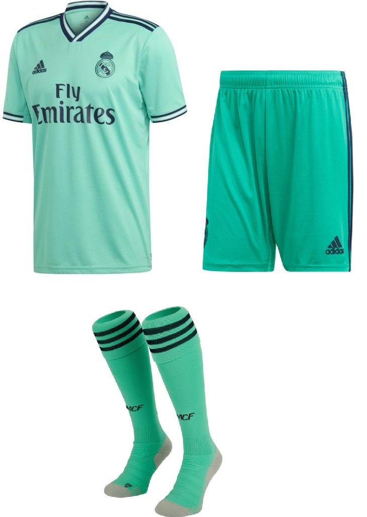 Kit adulto oficial Adidas Real Madrid 2019 2020 III jogador